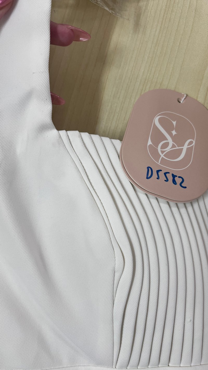 DEFECT | Cherish Co-ord Pleat Halter Top in White in XS