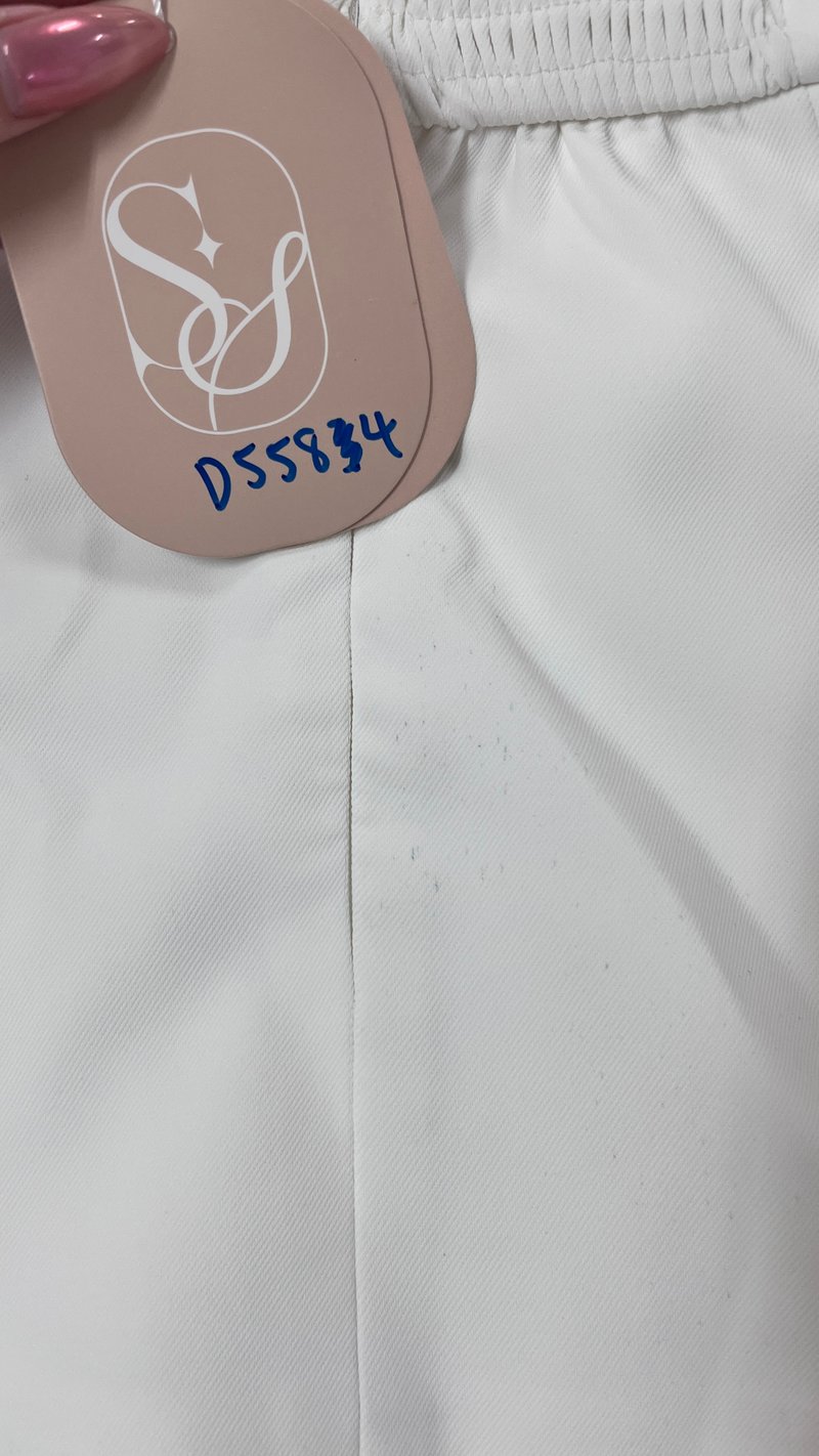 DEFECT | Cherish Co-ord Pleat Halter Top in White in S