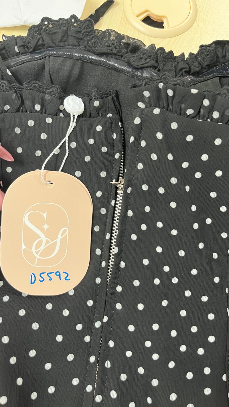 DEFECT | Diona Dotted Bustier Co-ord Top in Black in M