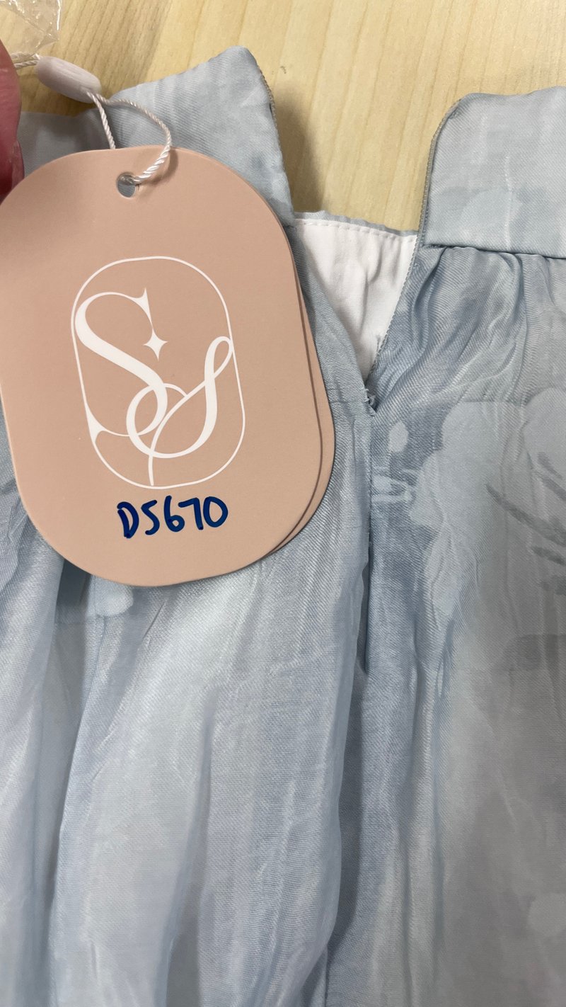 DEFECT | Fessa Floral Co-ord Maxi Skirt in Blue in Petite Length in L