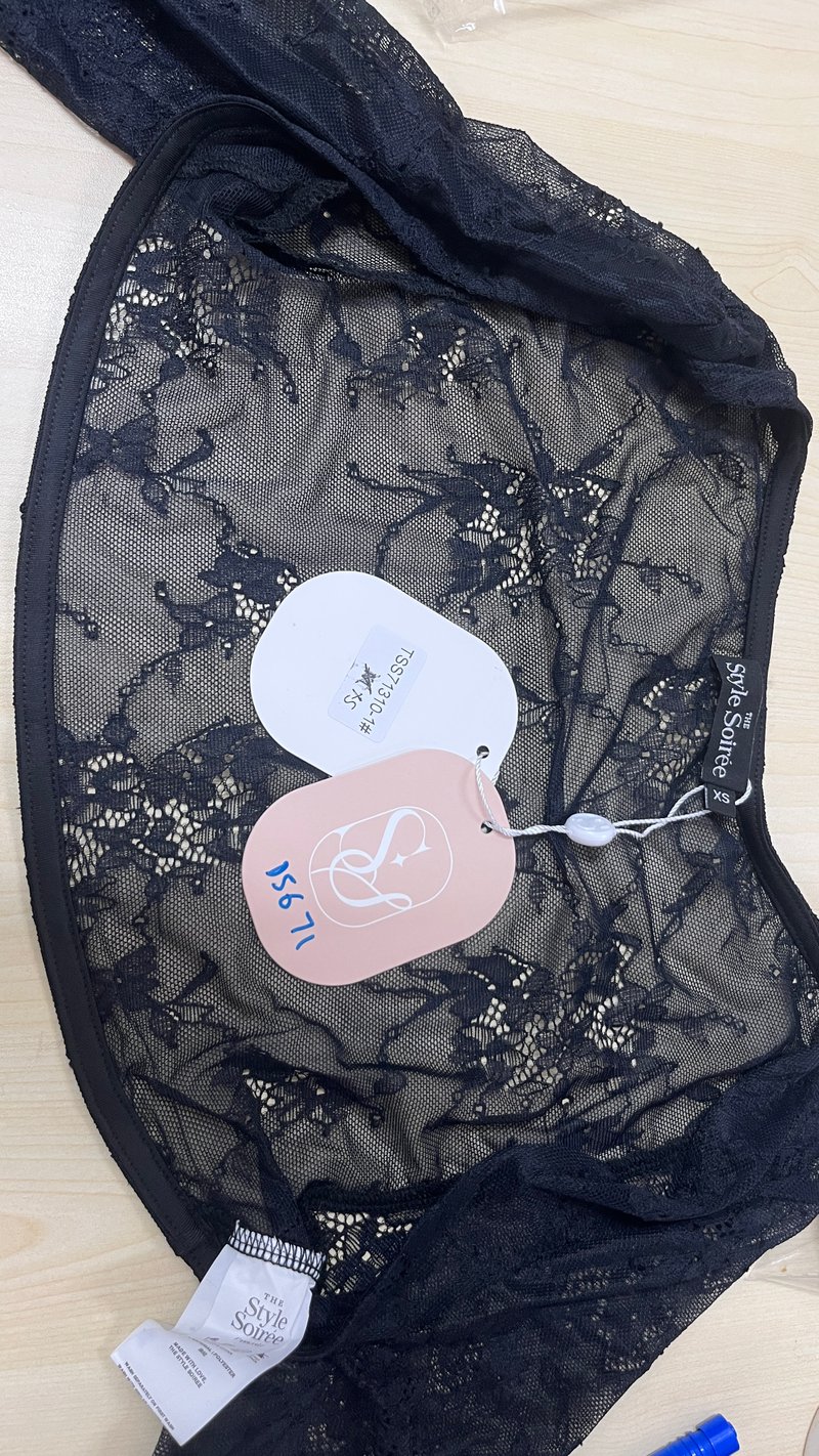 Lia Lace Bolero Halter Top Set in Black in M