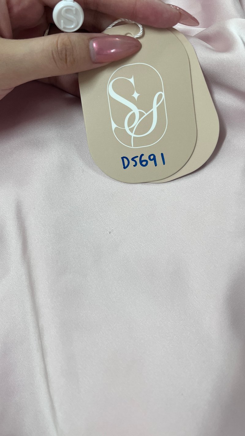 DEFECT | Stephanie Satin Co-ord Maxi Skirt in Light Pink ( Regular Length ) in M