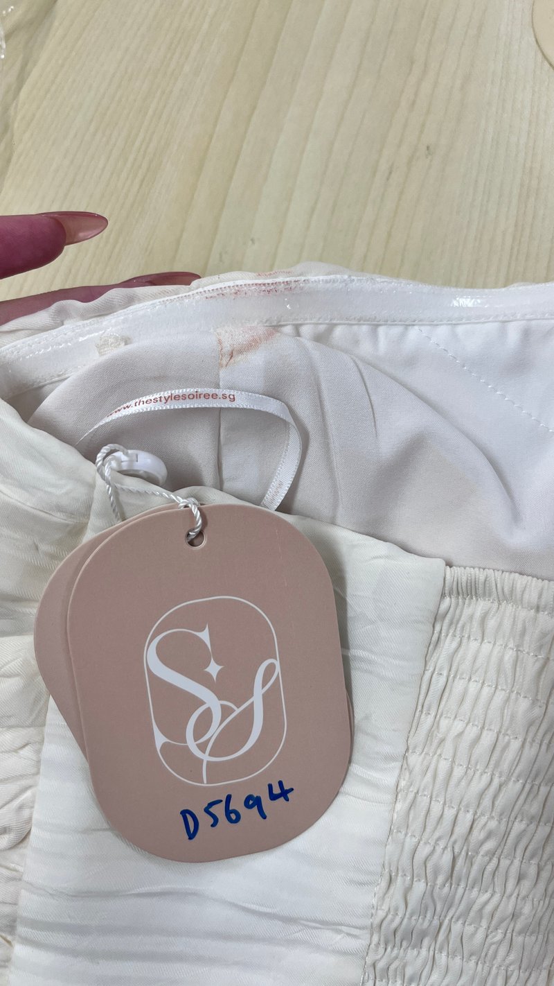 DEFECT | Fessa Floral Co-ord Top in Cream Yellow in XS