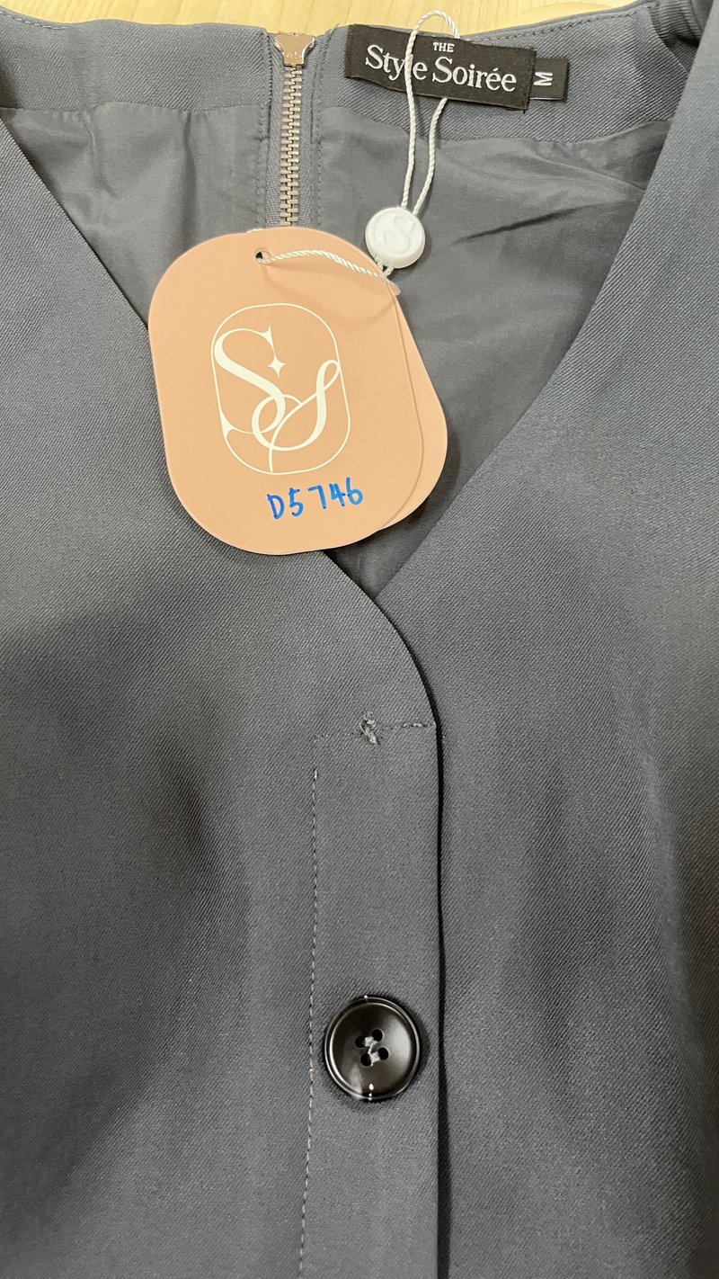 DEFECT | Cassandra Co-ord Vest Top in Gunmetal in M