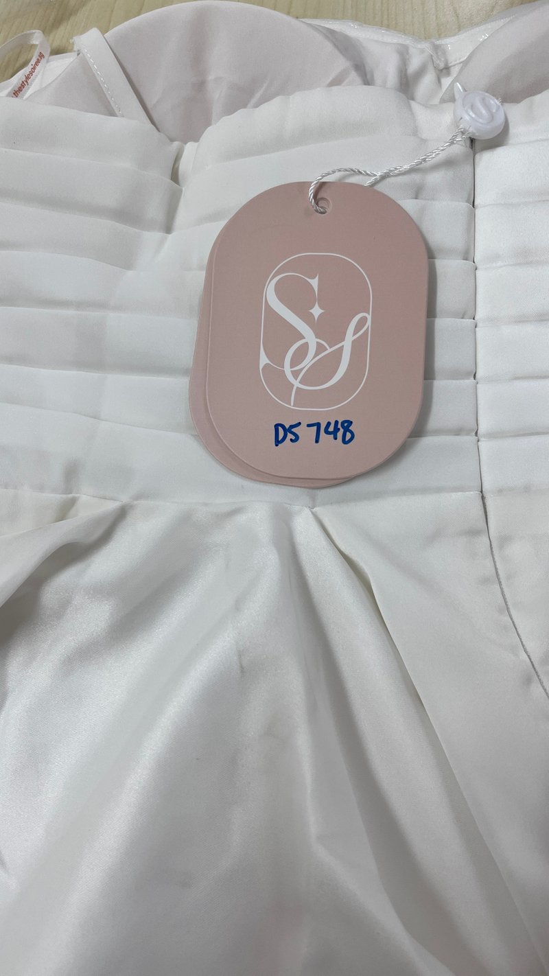 DEFECT | Sheyenne Satin Co-ord Top in White in XS