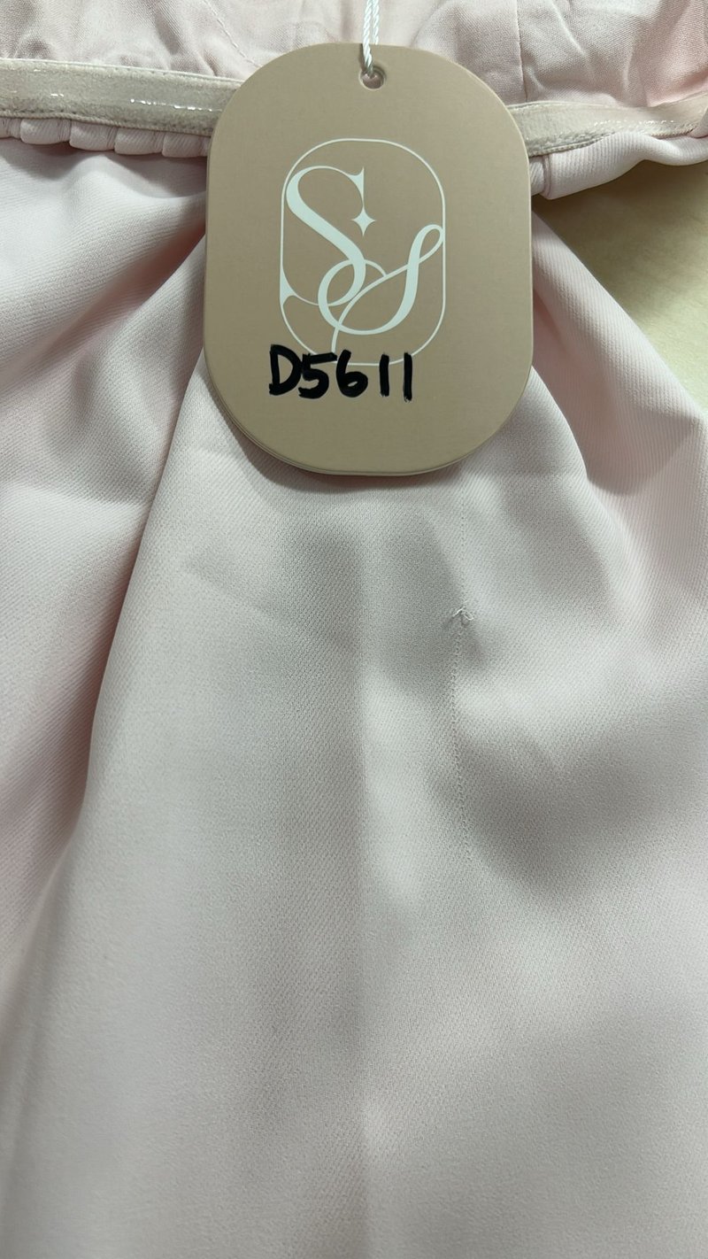 DEFECT | Pleated Women Romper Dress in Pastel Pink in M