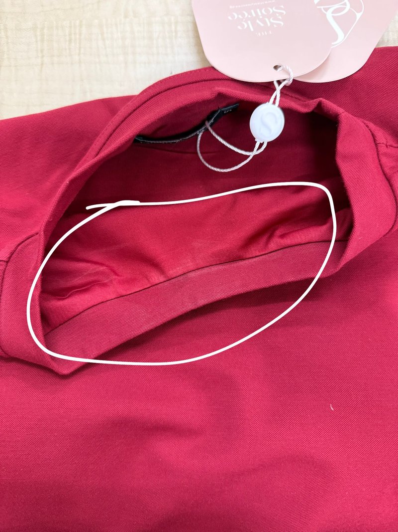 DEFECT | Rene Ruched Tee in Dark Red in S,M