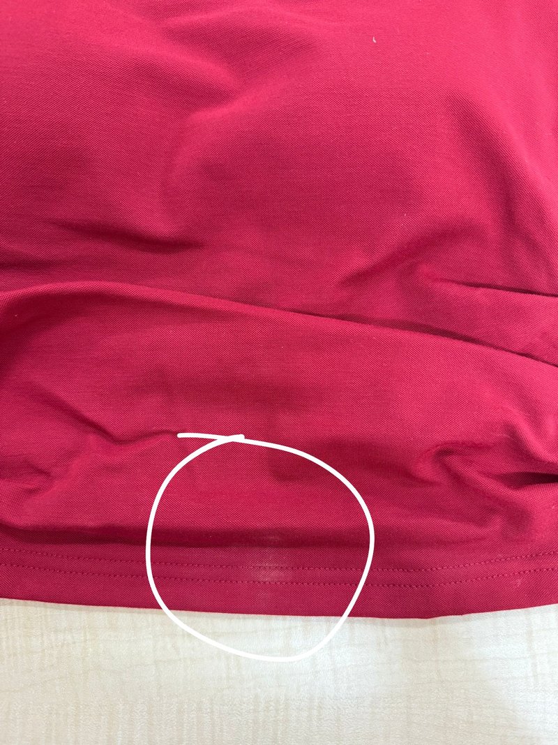 DEFECT | Rene Ruched Tee in Dark Red in S,M