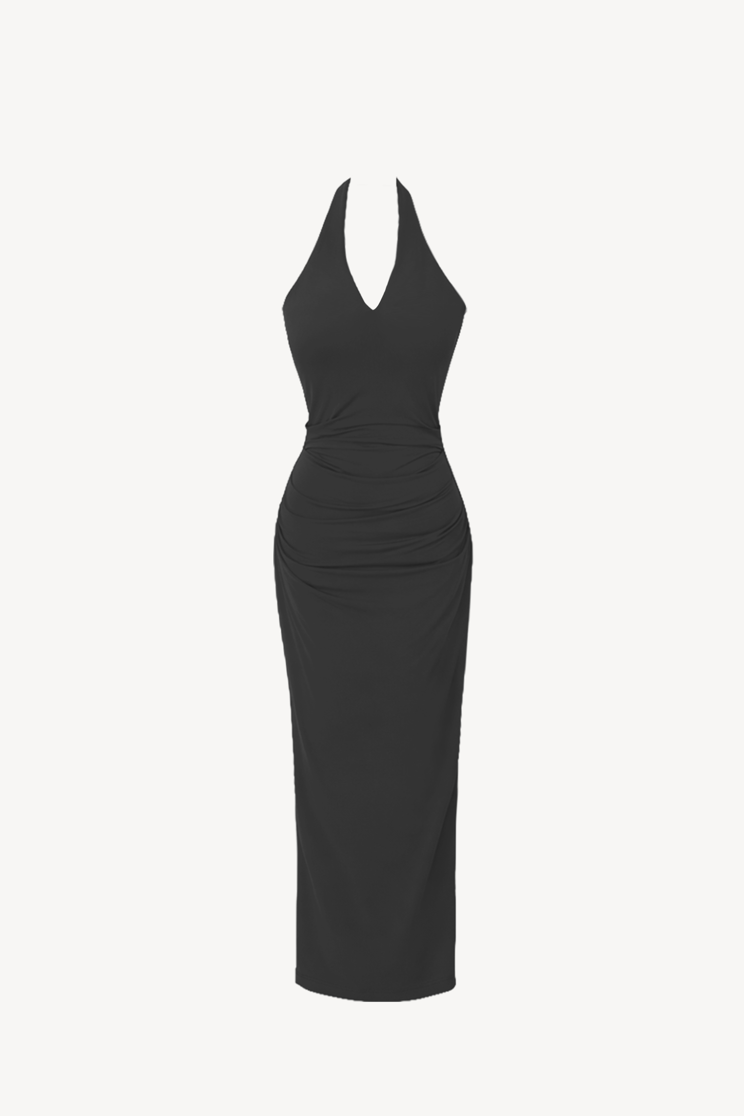 SALE EXCLUSIVE | Hira Halter Maxi Dress in Dark Grey | The Style