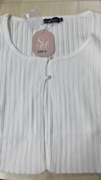 DEFECT | Kensley Knit Cardigan in White in XXS