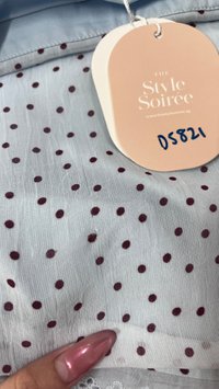 DEFECT | Diona Dotted Bustier Co-ord Skorts in Light Blue in S