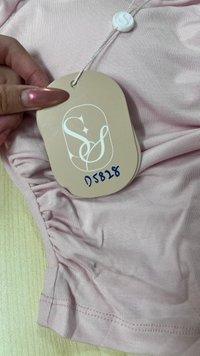 DEFECT | Ode Offshoulder Halter Sleeved Top in Light Pink in S