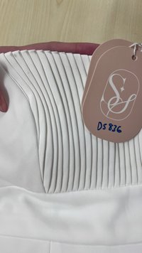 DEFECT | Cherish Co-ord Pleat Halter Top in White in XXS