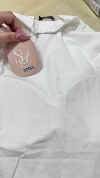 DEFECT | Hudson High Neck Sleeve Top V4 in White in S