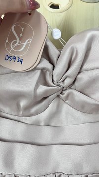 DEFECT | Terella Twist Knot Dress in Champagne Blush in XXS