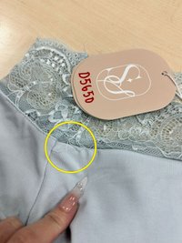 DEFECT | Leora Lace Offshoulder Top in Ice Blue in M