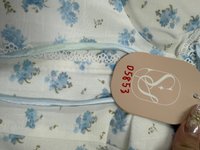 DEFECT | Felicia Floral Flutter Sleeve Top in Light Blue in M