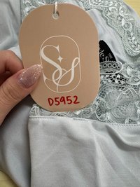 DEFECT | Leora Lace Offshoulder Top in Ice Blue in M