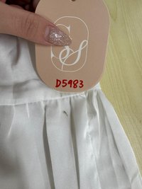 DEFECT | Serena Satin Tiered Maxi Skirt in White ( Regular Length ) in M