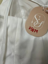 DEFECT | Saena Satin Tie Strap Top in White in M