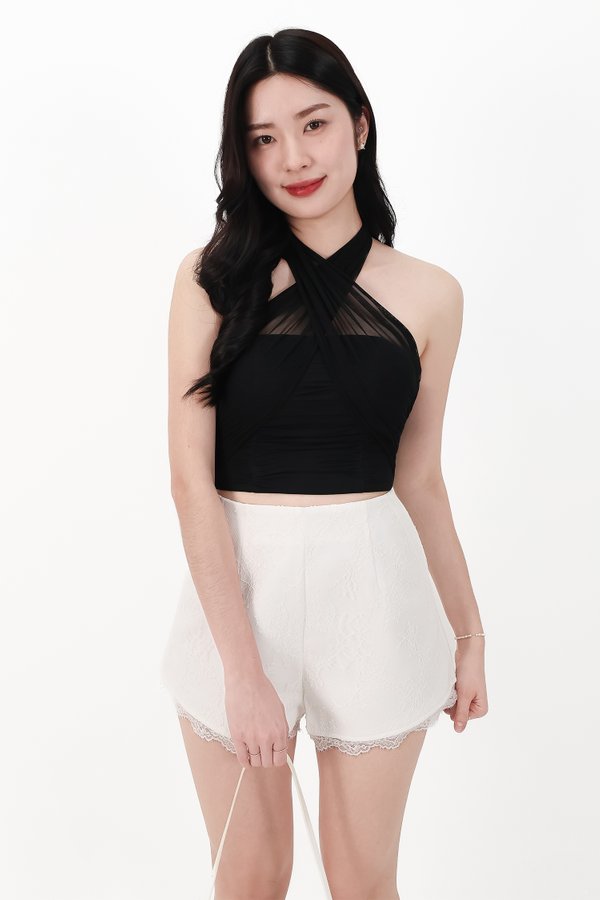 RESTOCKS | Merel Multi Way Mesh Top in Black