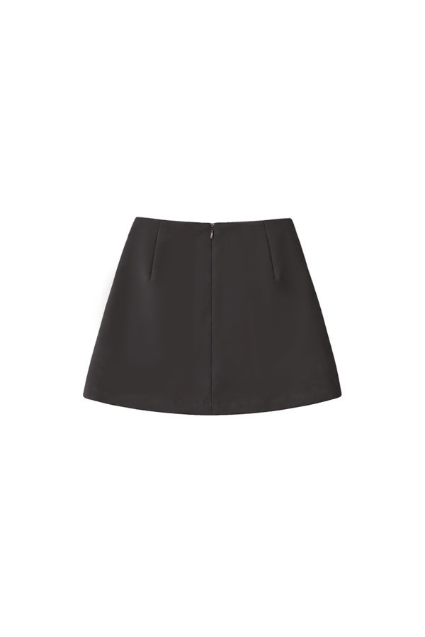 Rami Ruched Skorts in Dark Grey