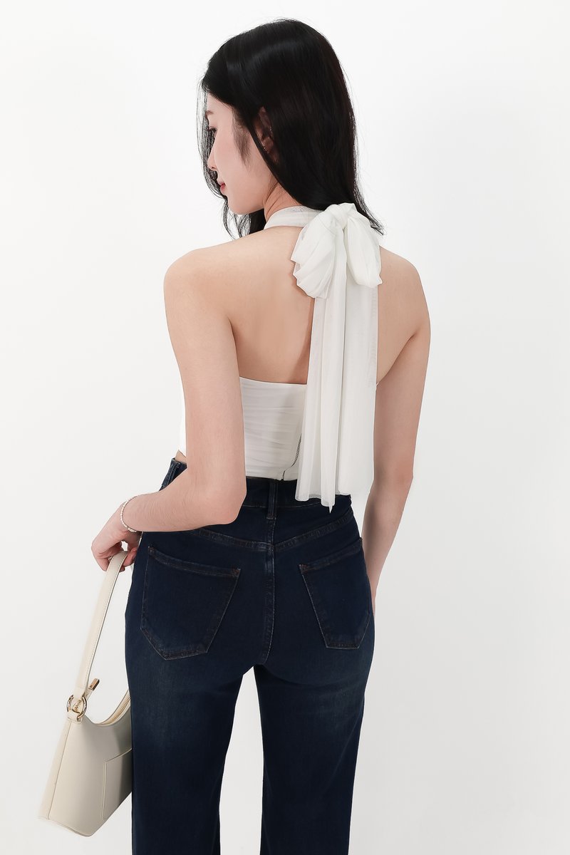 RESTOCKS | Merel Multi Way Mesh Top in White