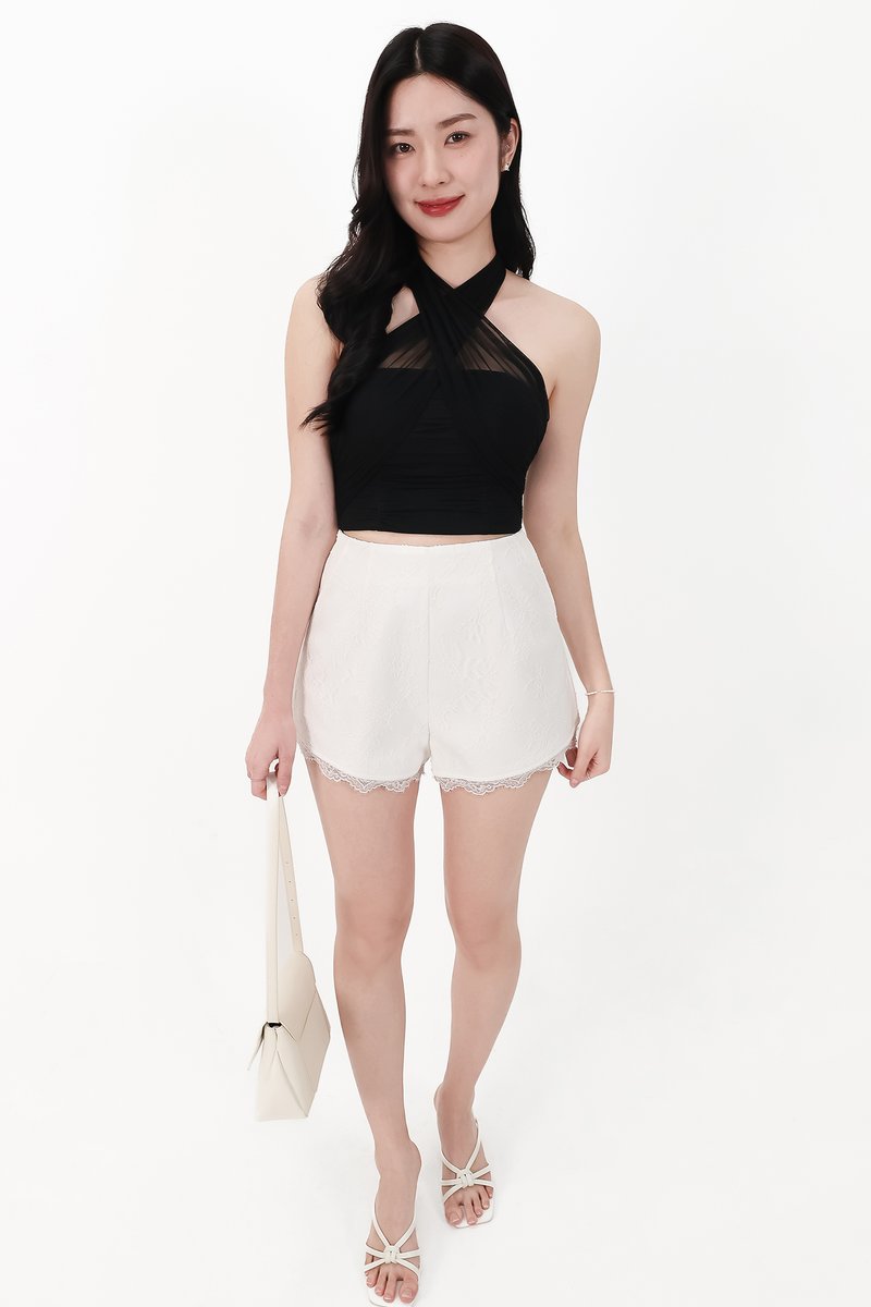 RESTOCKS | Merel Multi Way Mesh Top in Black