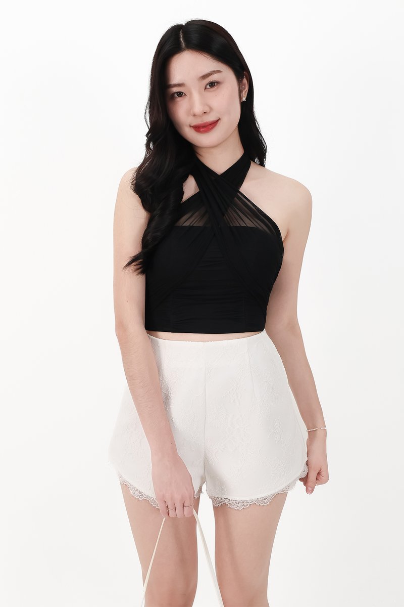 RESTOCKS | Merel Multi Way Mesh Top in Black