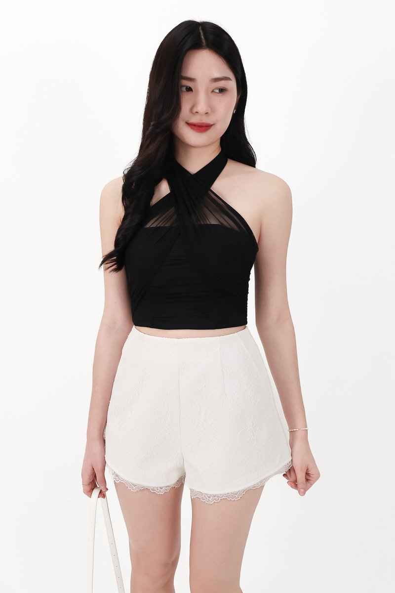 RESTOCKS | Merel Multi Way Mesh Top in Black