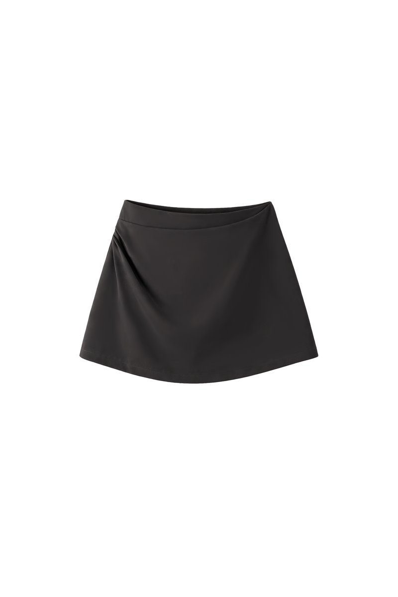 Rami Ruched Skorts in Dark Grey