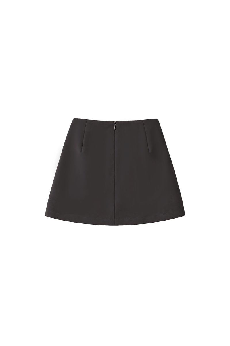 Rami Ruched Skorts in Dark Grey