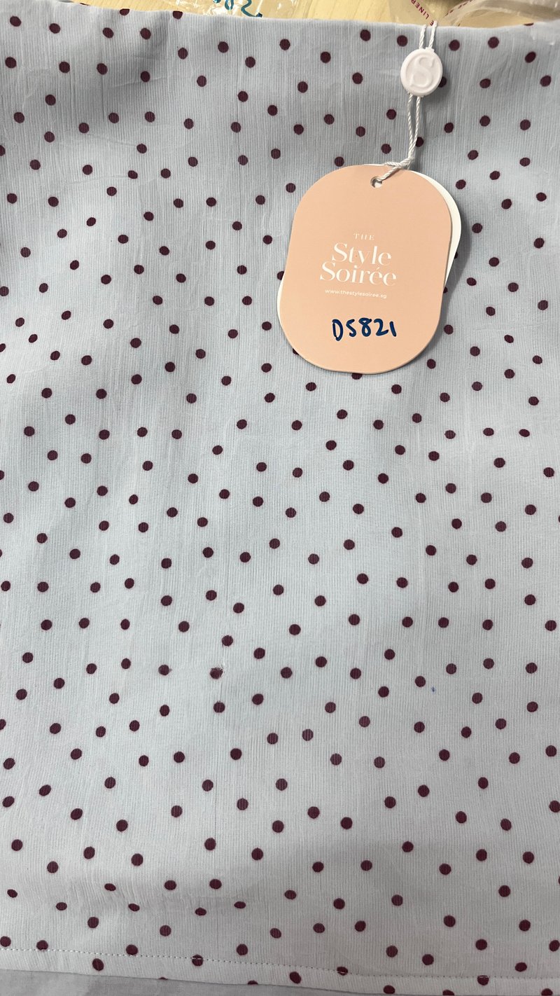 DEFECT | Diona Dotted Bustier Co-ord Skorts in Light Blue in S