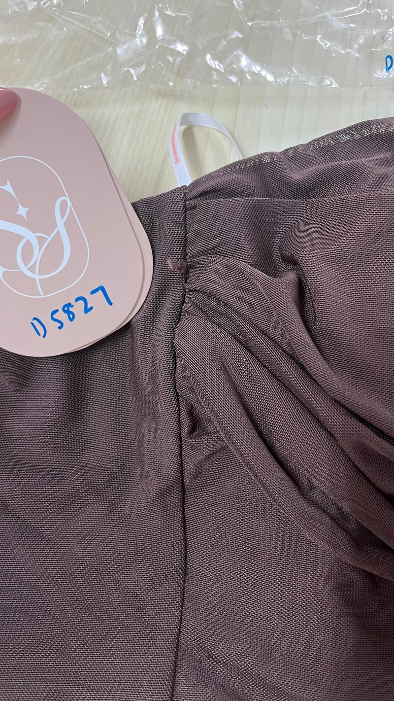 DEFECT | Marley Mesh Co-ord Tube Top in Dark Brown in XS