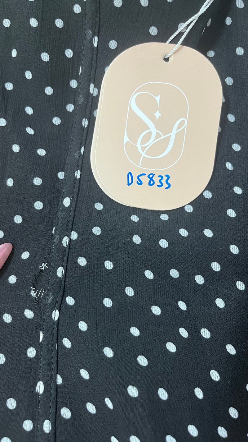 DEFECT | Diona Dotted Bustier Co-ord Top in Black in XL