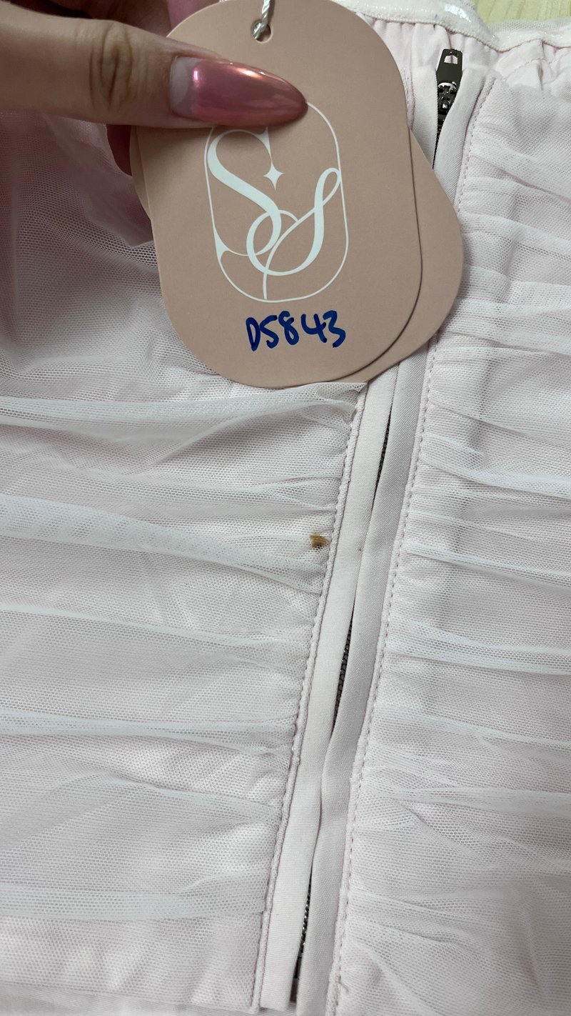 DEFECT | Chelsea Co-ord Mesh Top in Light Pink in L