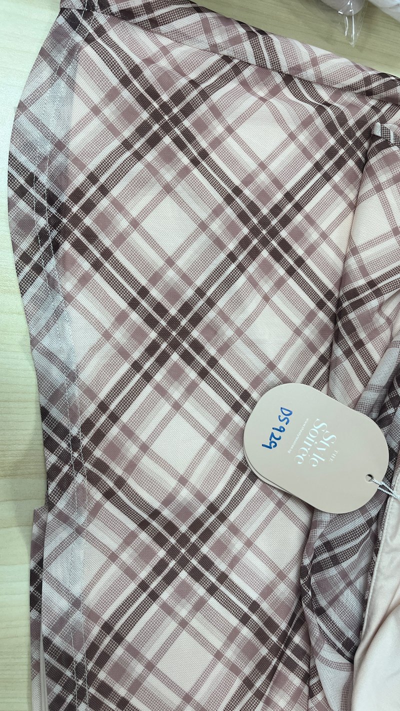 DEFECT | Pearlynn Plaid Midaxi Dress in Cream ( Petite Length ) in L