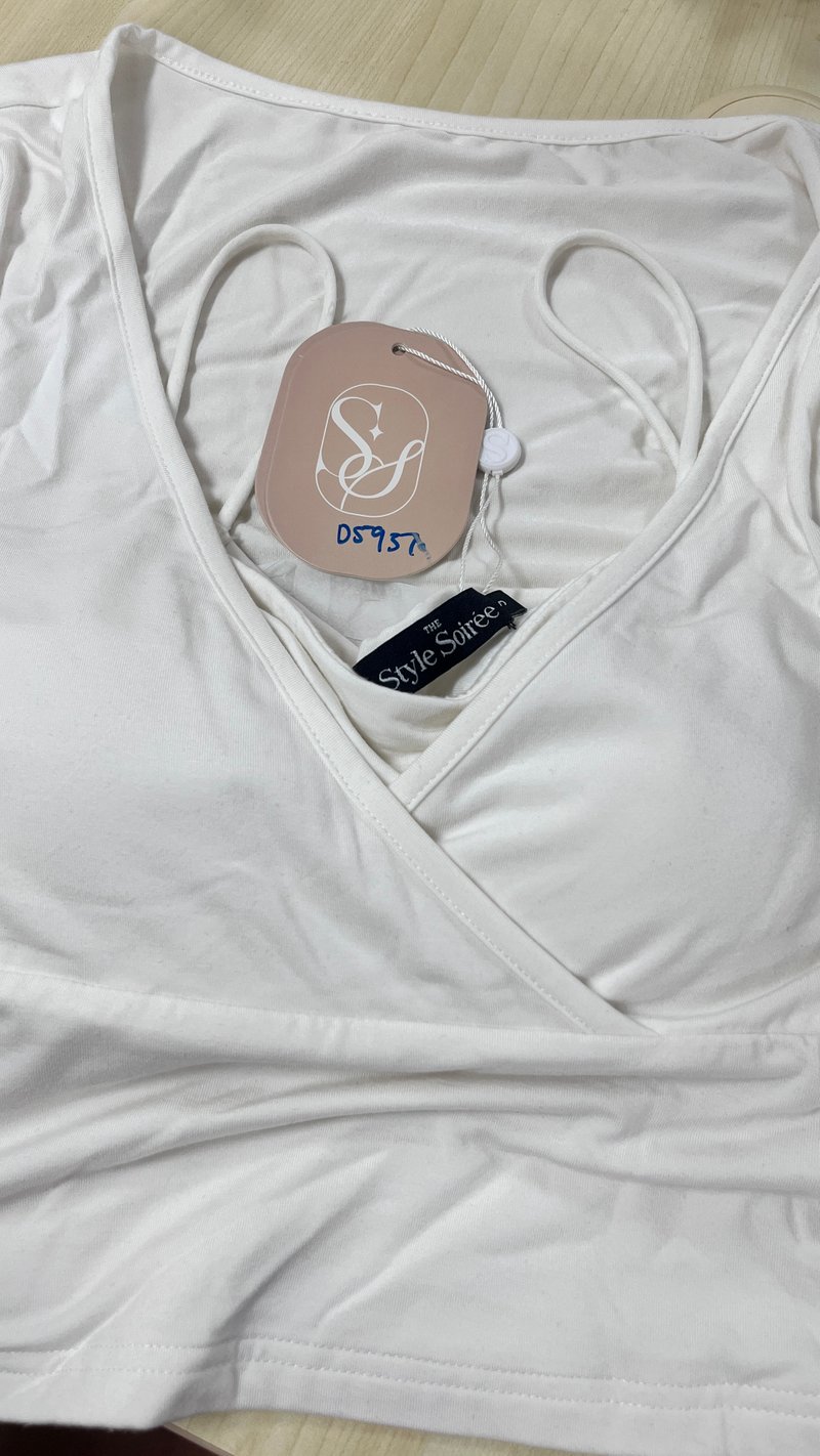 DEECT | Lara Layered Sleeved Top in White in S