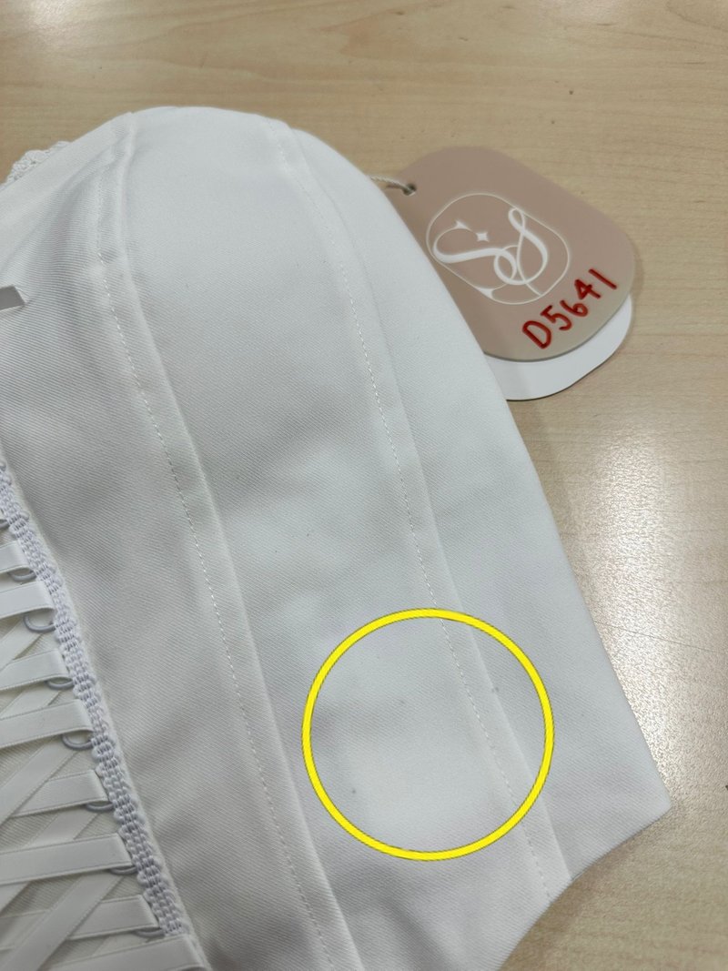 DEFECT | Cammie Corset Sleeved Top in White in XS