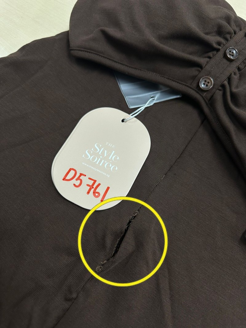 DEFECT | Chaewon Cardigan Romper Dress Set in Dark Brown in XS