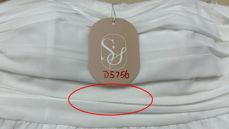 DEFECT | Pyorin Peplum Mesh Top in White in M