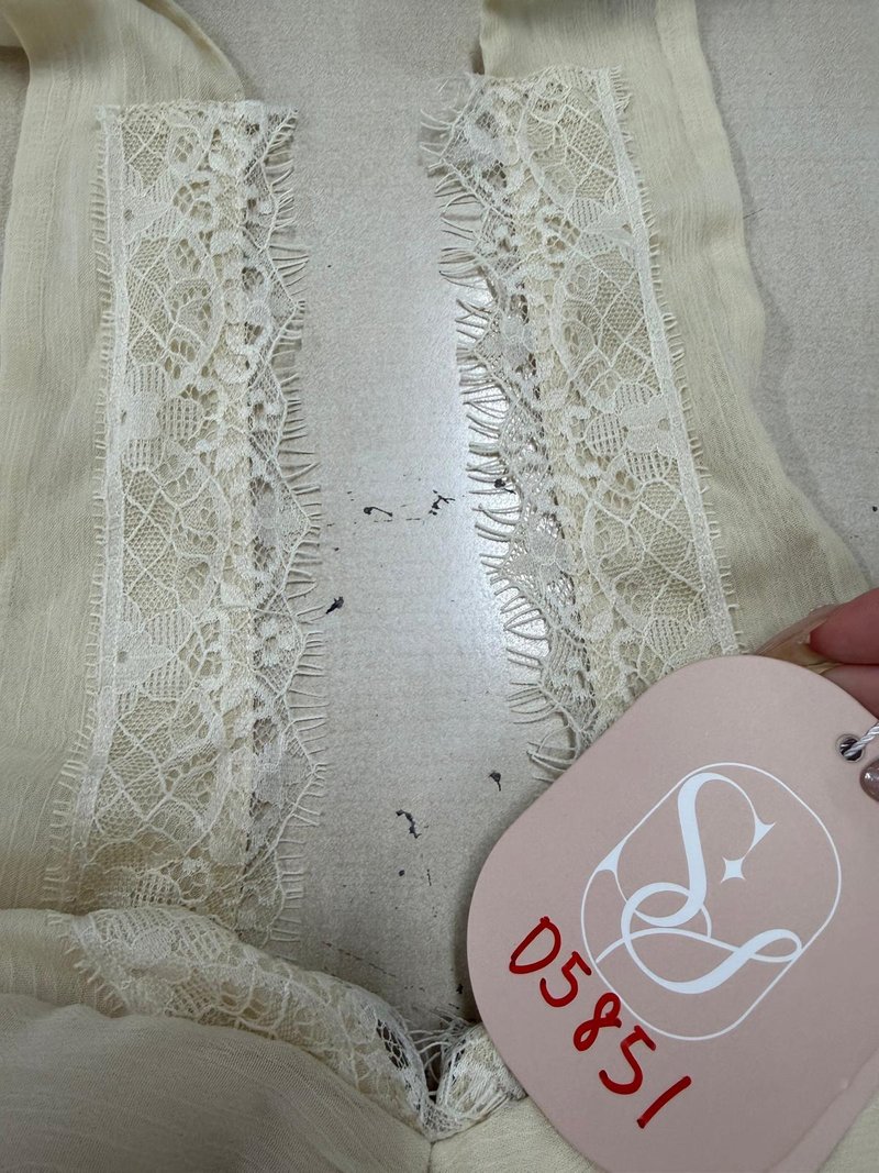 DEFECT | Laurie Lace Halter Co-ord Top in Pale Yellow in XS