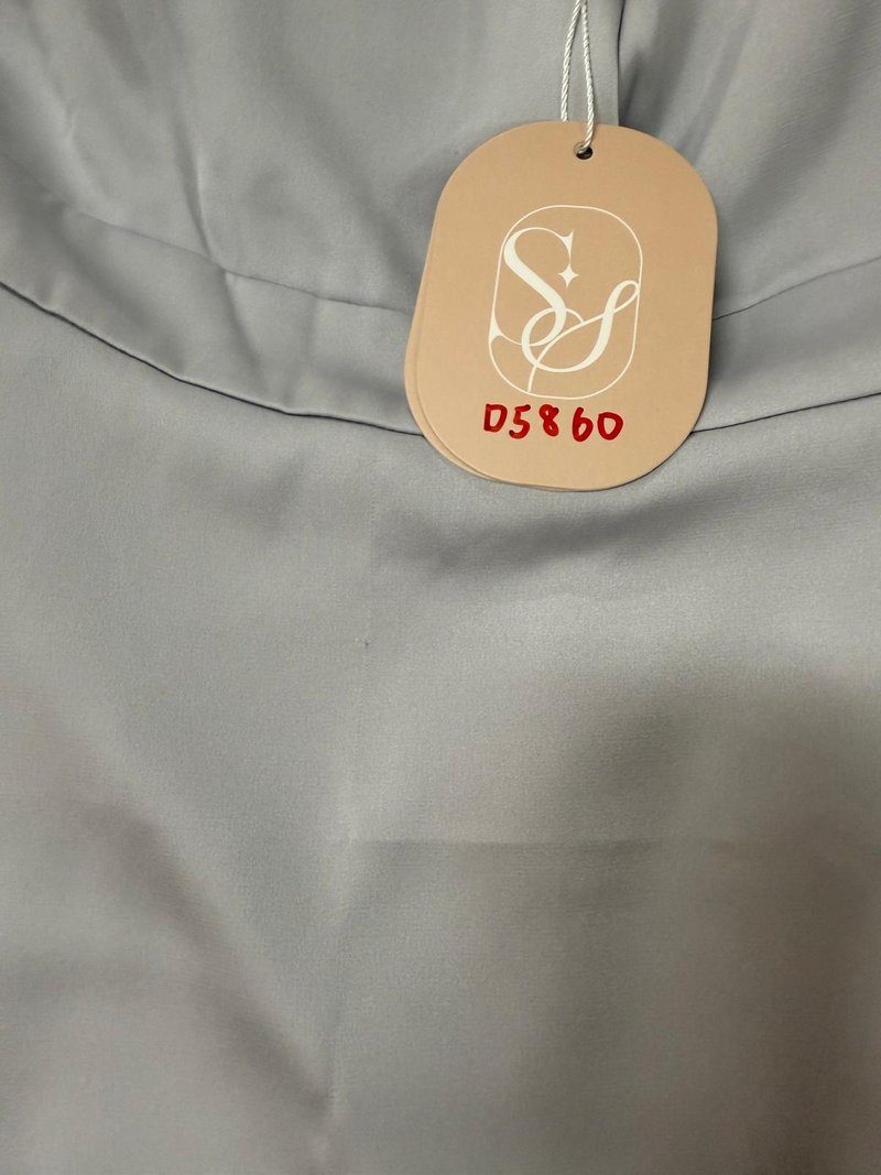 DEFECT | Lindsie Lace Trim Romper Dress in Grey Blue in M