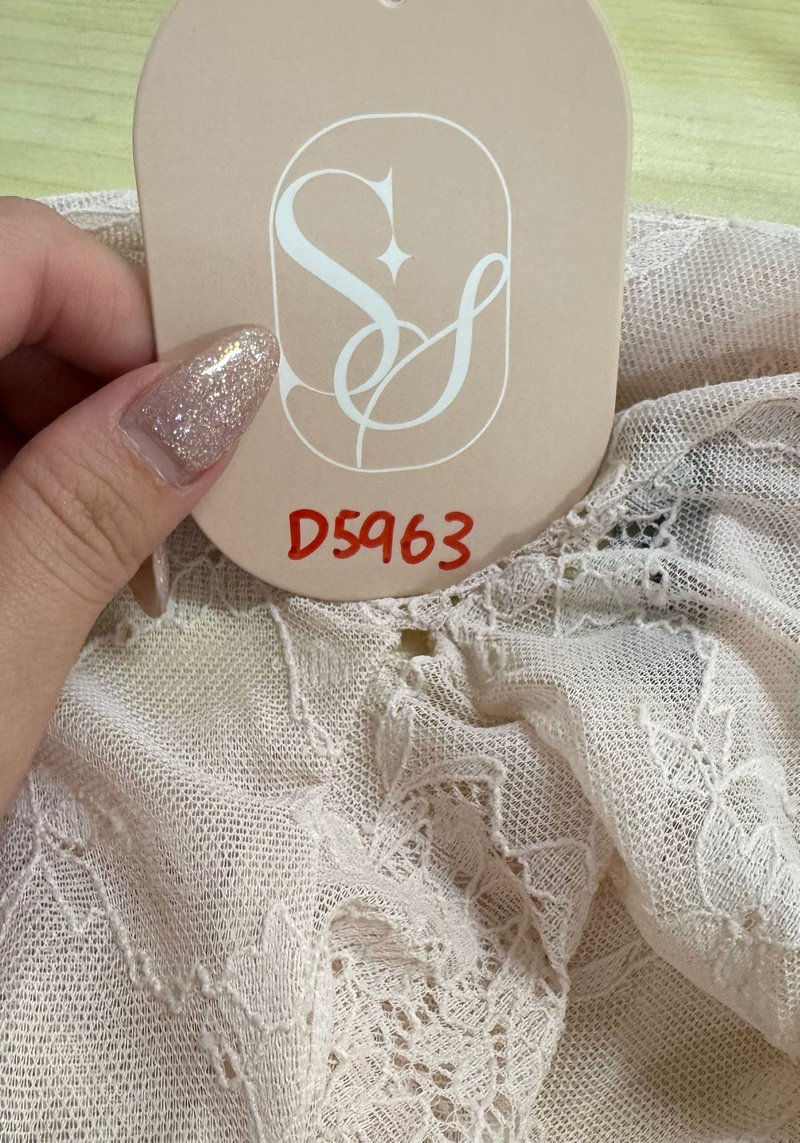 DEFECT | Lynn Lace Cardigan Top Set in Blush Pink in M