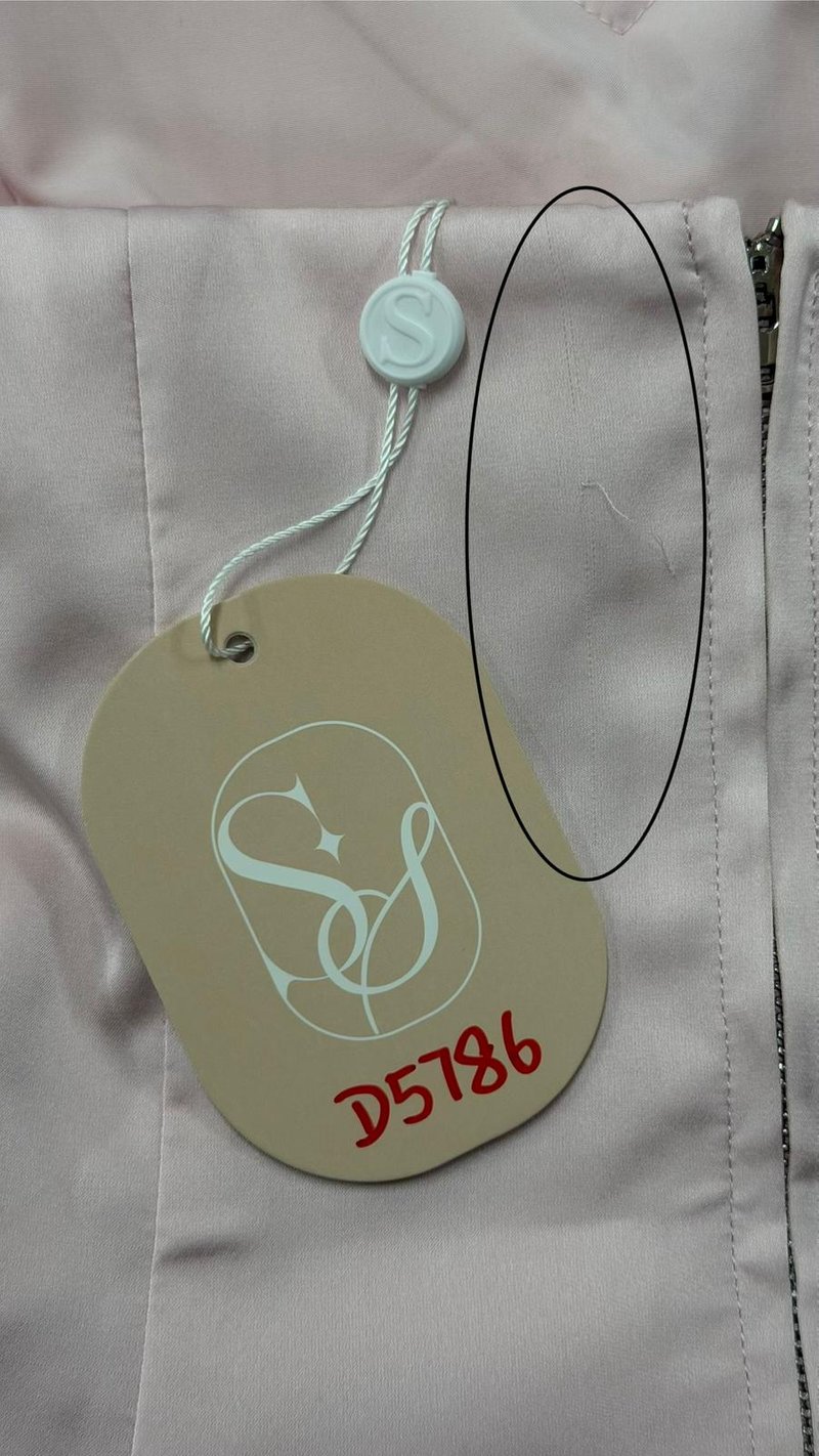 DEFECT | Saena Satin Tie Strap Top in Light Pink in S