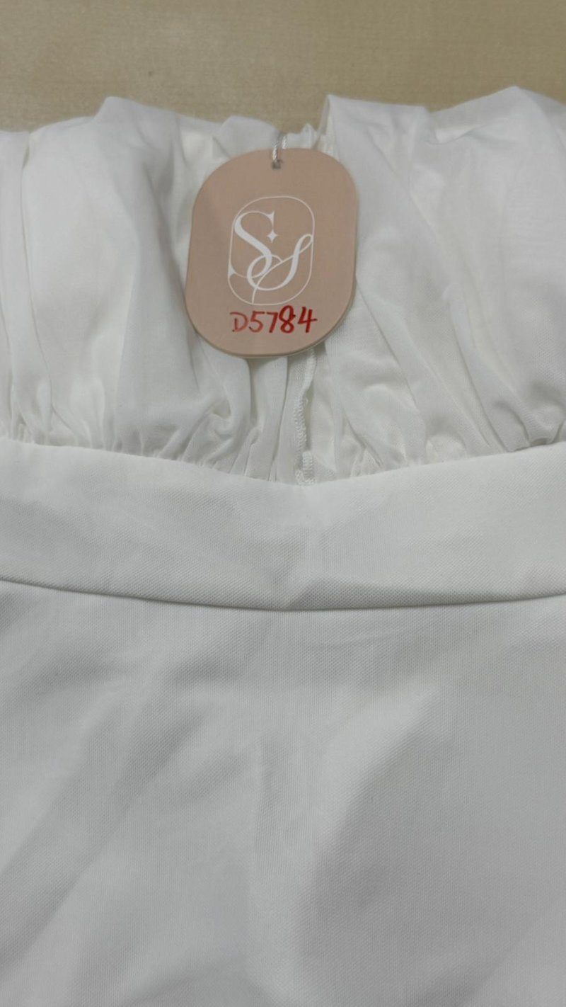 DEFECT | Megan Multi Way Mesh Top in White in XS