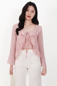Rellie Ruffles Two-Piece Top in Pink