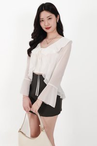 BACKORDER | Rellie Ruffles Two-Piece Top in White
