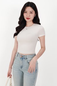 Bonnie Basic Padded Tee in White