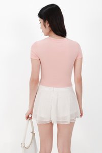 Bonnie Basic Padded Tee in Light Pink